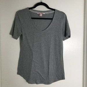 Victoria’s Secret T-Shirt Size M Women's Gray V Neck Tee Top Blouse